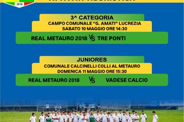 Calendario partite 10-11 Maggio 2025